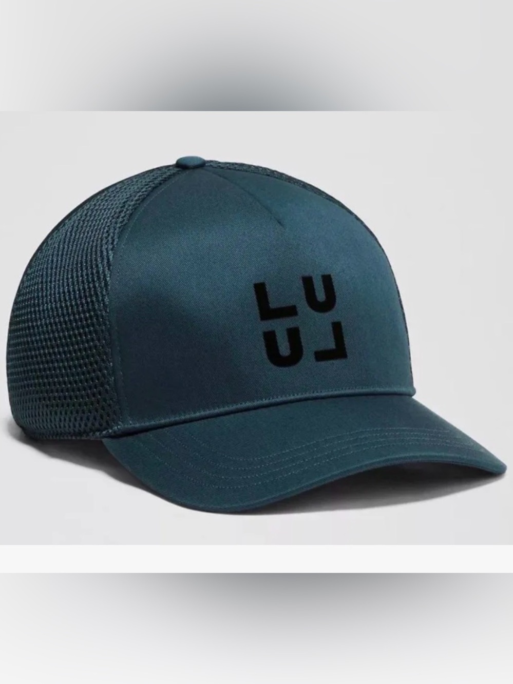 Lululemon Indochine Blue Logo Mesh Trucker Hat